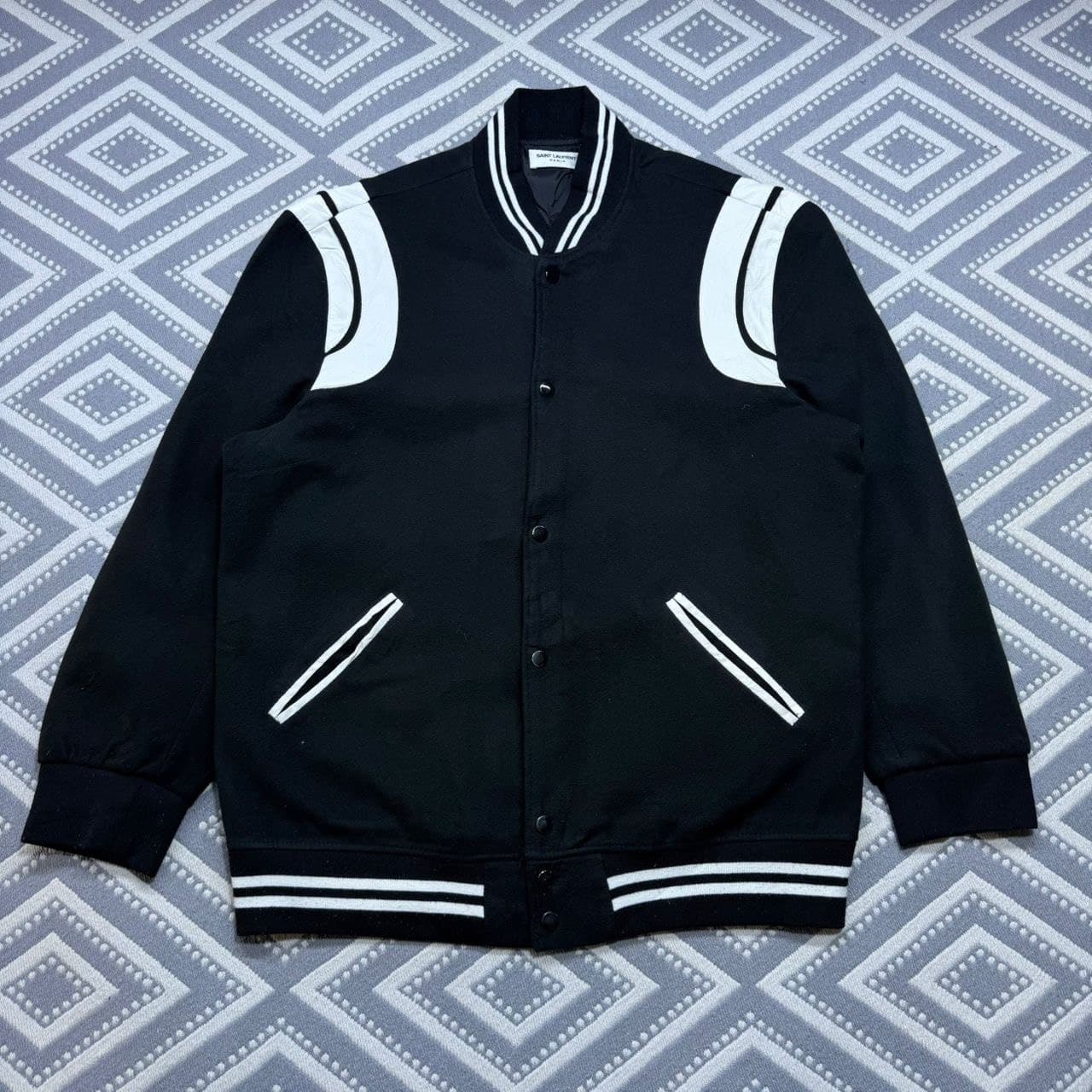 Blouson Teddy Saint Laurent Noir - View 1
