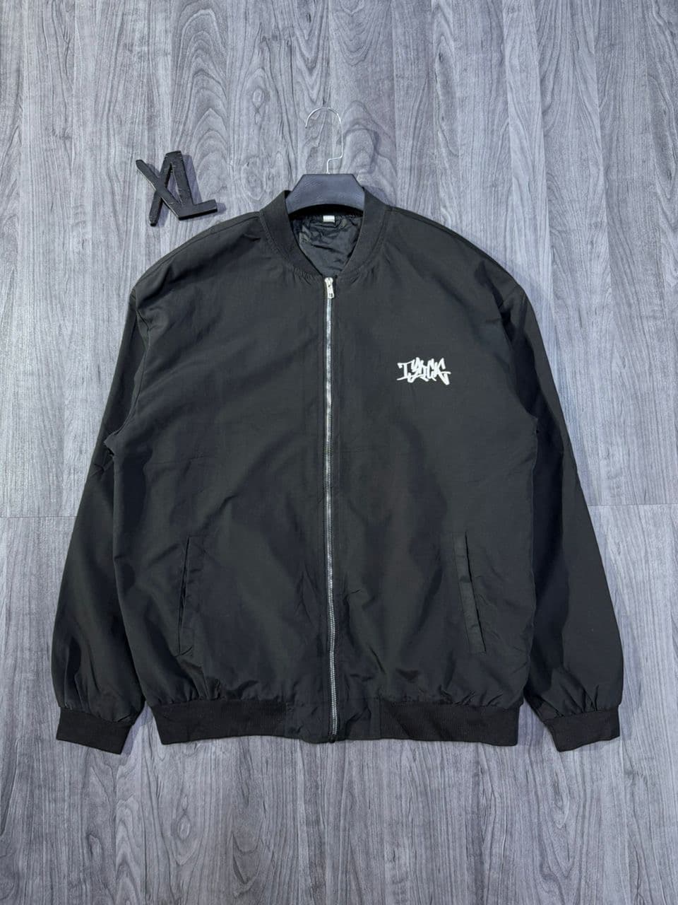 Blouson Bomber Noir Vintage - View 1