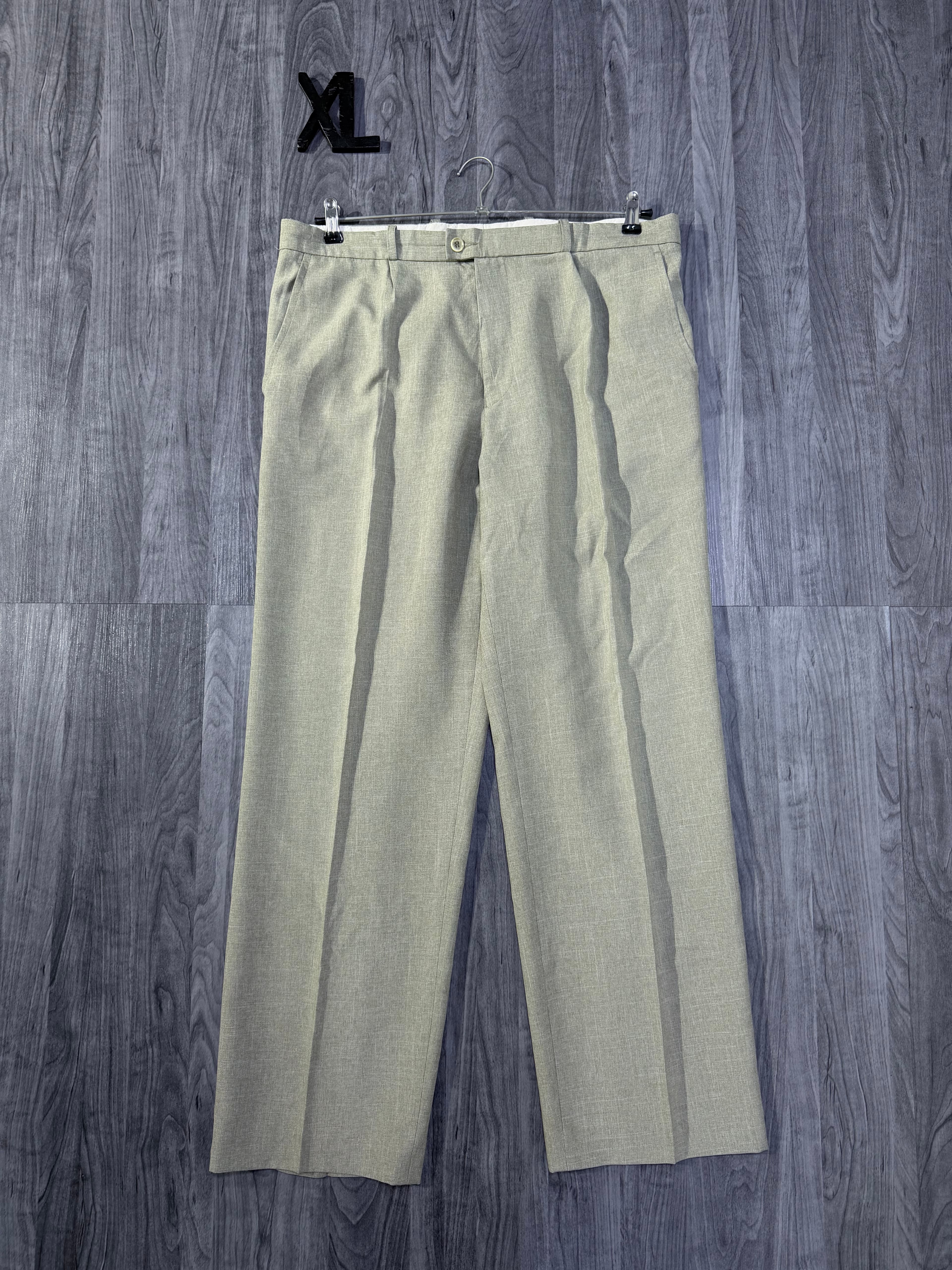 Pantalon Habillé Vintage Gris-Beige - View 1