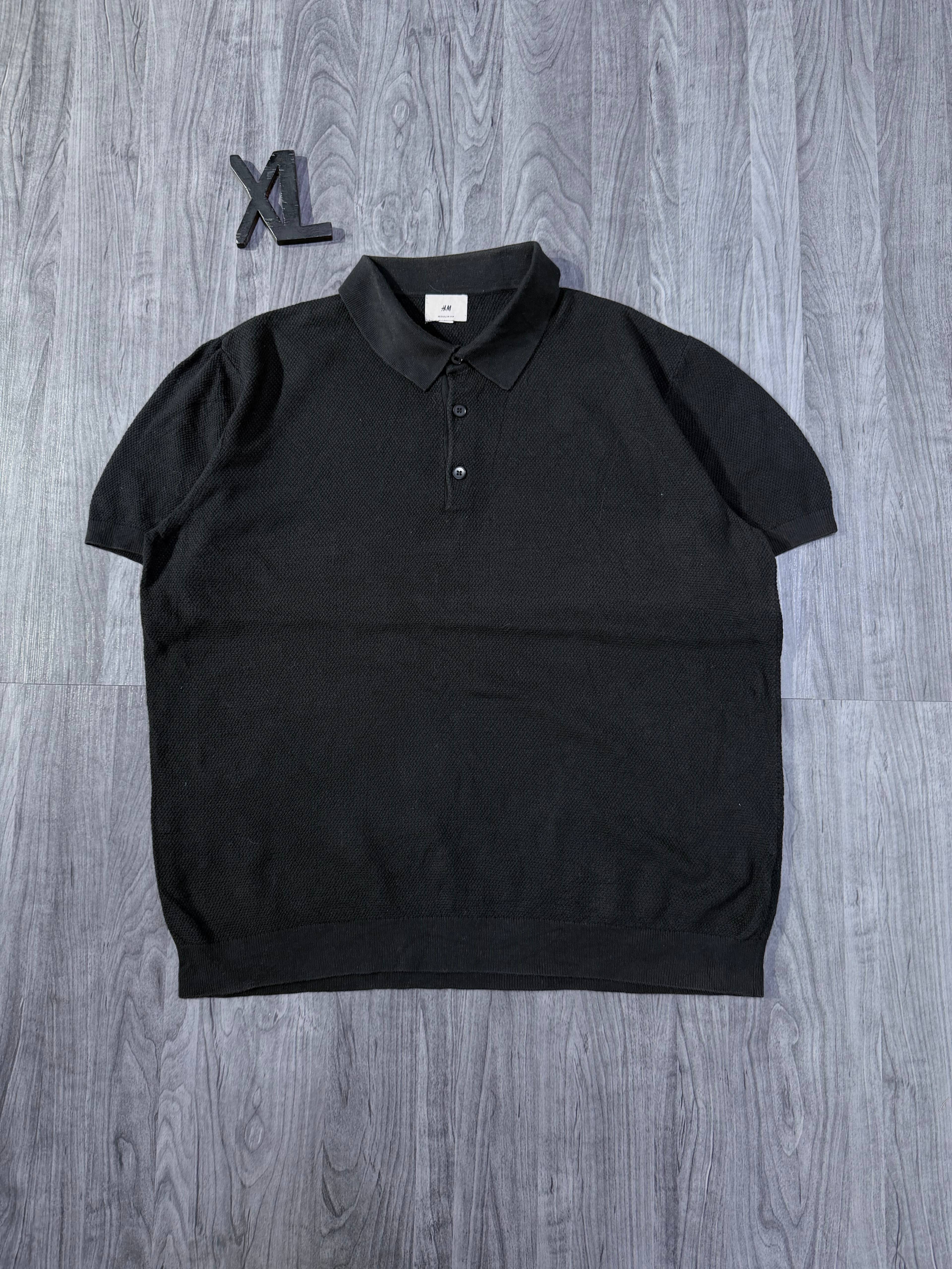 Polo Vintage Noir Texturé - View 1